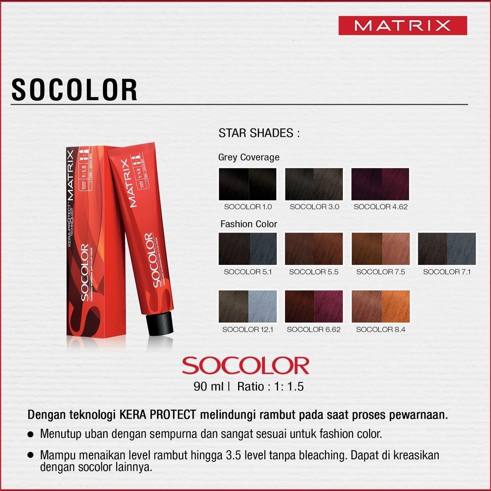 MATRIX SOCOLOR 90ML (CAT PEWARNA RAMBUT) / CAT RAMBUT / CAT HITAM / CAT COKLAT / WARNA RAMBUT  YURI 