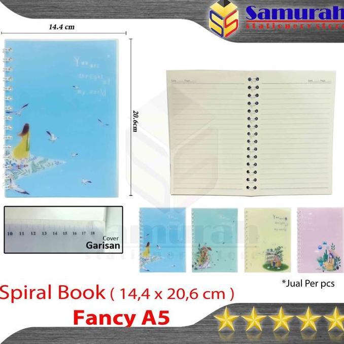 Skl - Spiral Book A5 Fancy Samping / Buku Binder Kecil / Note Book Catatan