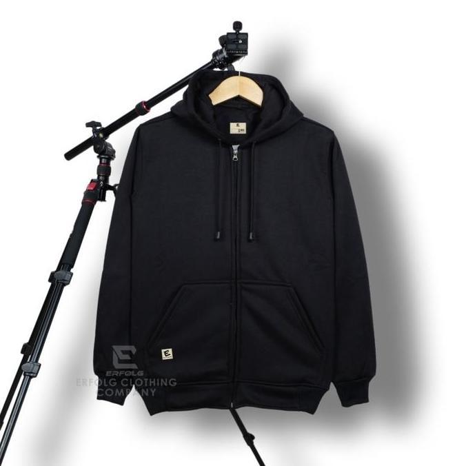 Erfolg Clothing Jaket Sweater Hoodie Zipper Pria Wanita Original Distro Brand Lokal Basic Polos Baha