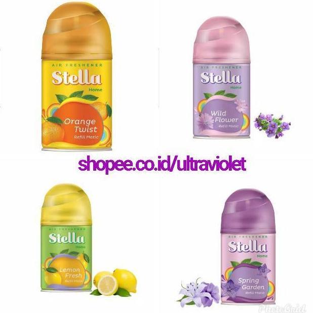 STELLA HOME REFIL MATIC 225 ML / STELLA AIR FRESHENER  REFIL MATIC MURAH