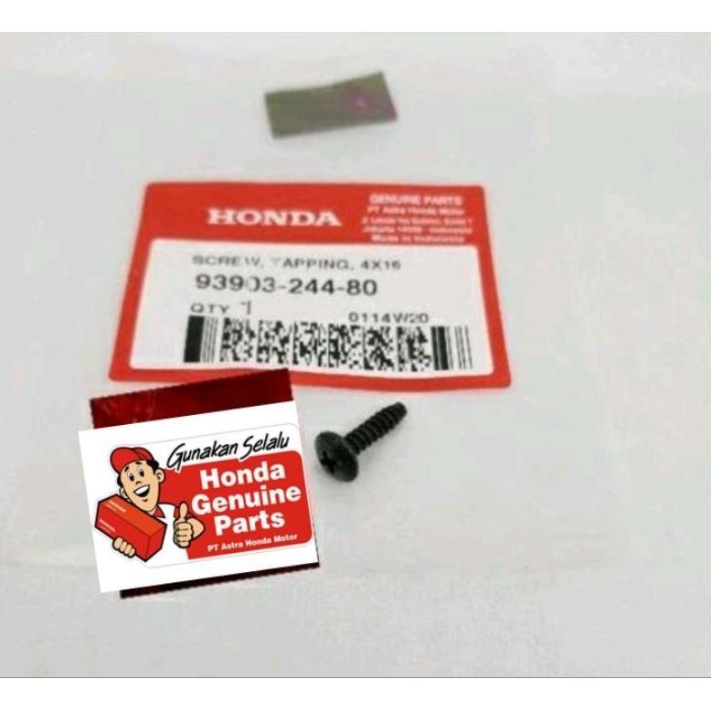 GENUINE 93903 244 80 BAUT CACING ULIR BODY SCREW TAPPING 4X16 MM ASLI HONDA PRESISI TINGGI