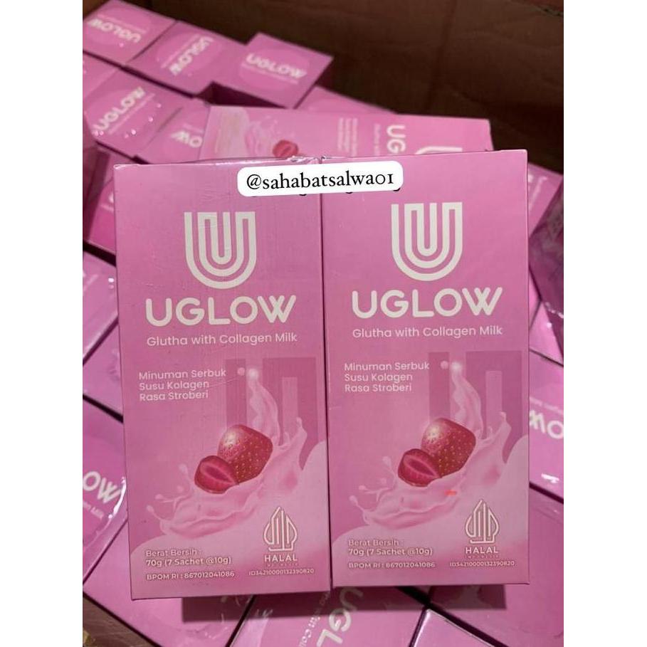 Best Seller U Glow Glutha Collagen Milk Minuman Collagen Pemutih Glowing Isi 10 Sa Premium