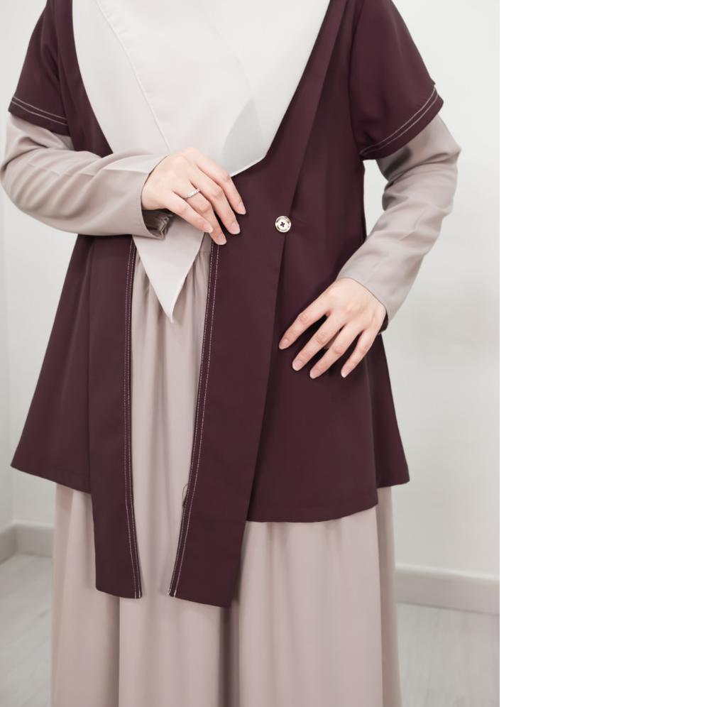KUALITAS SUPER Mininos Asuka Set Outer Gamis Minimalist Syari 2in1