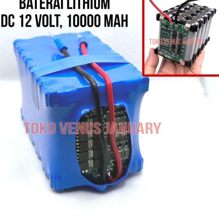Baterai Lithium 12 Volt 10000 Mah, Baterai Pack 18650 12V 10 Ah