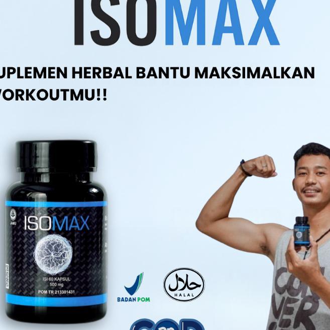 Isomax Penambah Massa Otot & Stamina | Suplemen Gym Fitness Pria Wanita Bpom