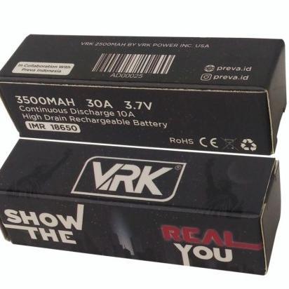 Baterai Vrk Hitam 18650 3500Mah 30A Original Authentic