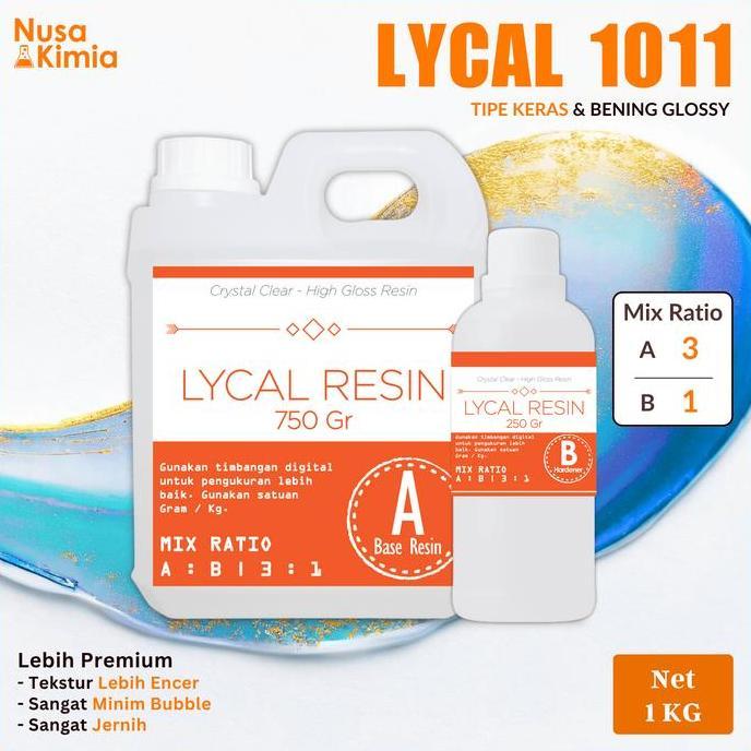 Resin Lycal 1011 1 KG - Hasil Keras, Sangat Minim Bubble dan Super Bening