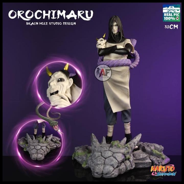 Statue Action Figure Naruto Orochimaru Brain Hole Studio 32Cm Design Recast Promo