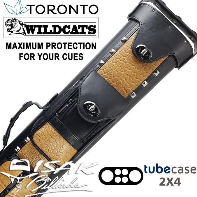 TORONTO WILDCATS 2X4 234 HARD TUBE CUE CASE TAS STICK BILLIARD BILIAR