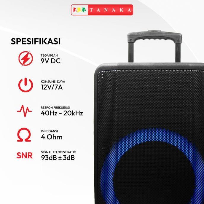 ikaarifatullistiana - TANAKA Diamond Antrolley NEW Speaker 8/12/15 Inch Portable Bluetooth Indoor Ou