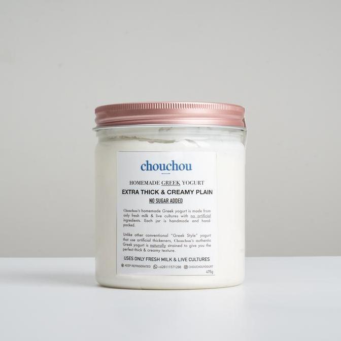 ChouChou Greek Yogurt Extra Thick & Creamy Plain (Live Active Probiotic) Halal SNC