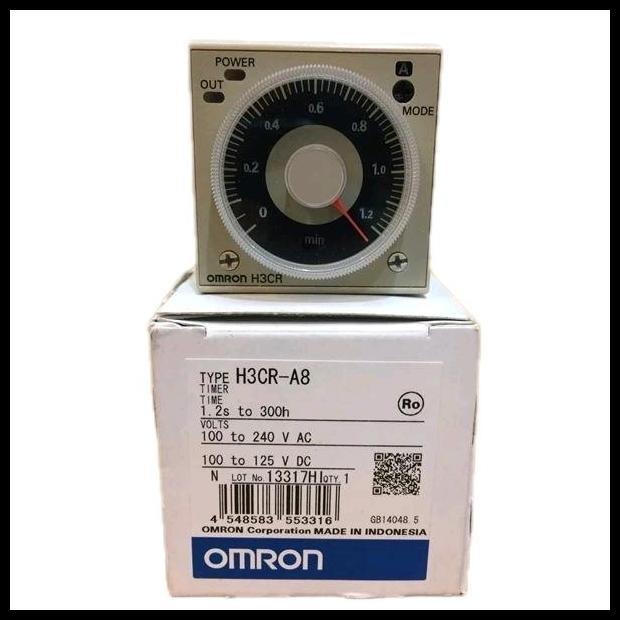 Terlaris Timer H3Cr-A8 + Socket // Omron Timer H3Cr-A8 + Socket // Timer Omron H3Cr-A8 // Omron H3Cr