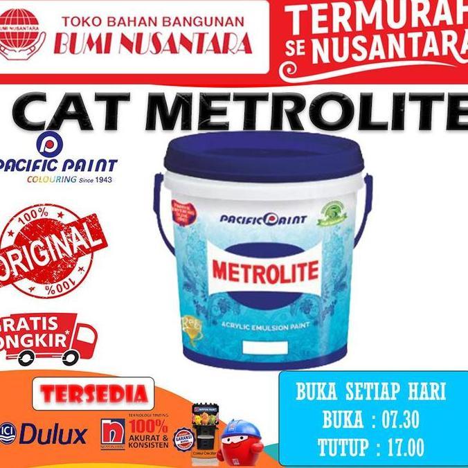 Dop- New- Cat Metrolite Putih 25Kg (16L) Cat Tembok Metrolite Putih