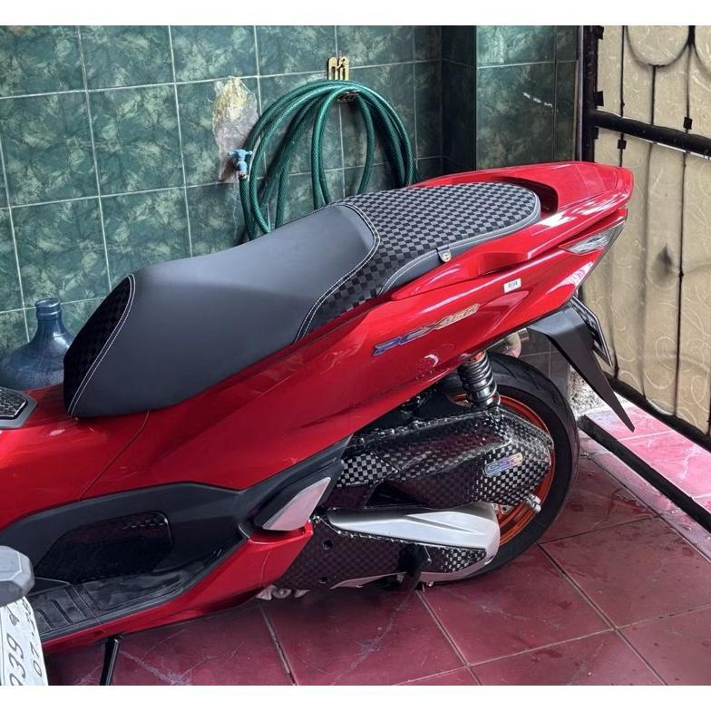 RECOMMENDED Kulit Jok Motor Sarung Jok Kombinasi Bahan Kulit Jeruk X Catur 3D Sarung Jok beat,Vario,