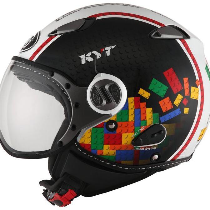 HELM KYT ELSICO #5 - WHITE/BLACK/RED