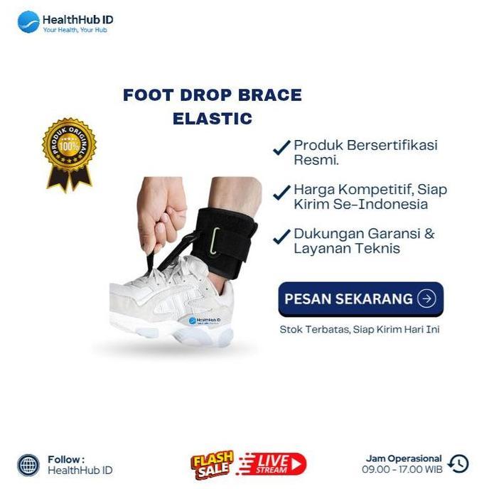 Grosir Foot Drop Brace Elastic Penyangga Kaki Lemah Bisa Dipakai Dengan Sepatu
