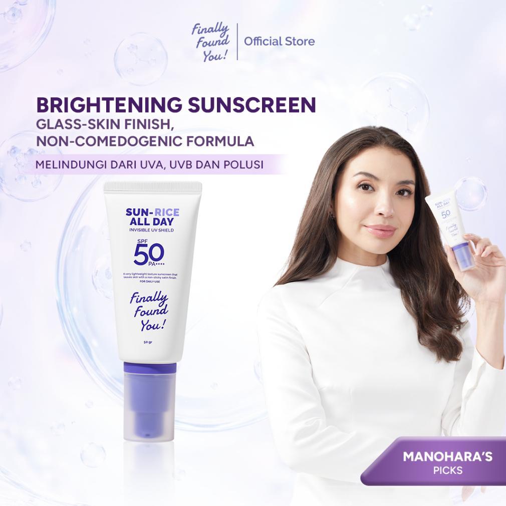 [Manohara's Pick] Finally Found You SUN-RICE ALL DAY Invisible UV Shield SPF 50 PA++++ 50ml Sunscree
