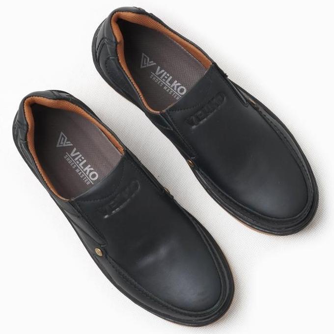 Sepatu Slip on Kulit Pria Original Velko Flat Shoes flat  shoes sepatu  cowok
