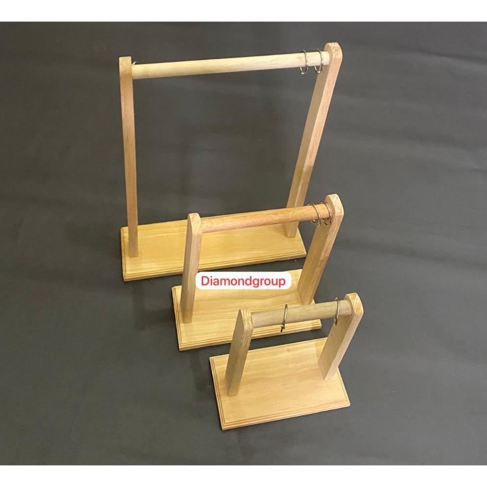 Stand Papan Menu Kayu Besar Sedang Kecil / Stand Menu Ring Serbaguna / Stand Display Menu Kayu