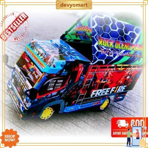 Promo Miniatur Truk Oleng Full Lampu Terpal Dijamin Bagus