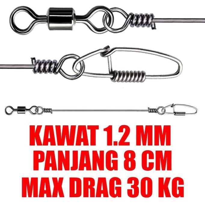 Kawat Neklin Anti Gigi Tajam Untuk Memancing Gabus Toman Zman Baby SIlencer Pancing Pancing