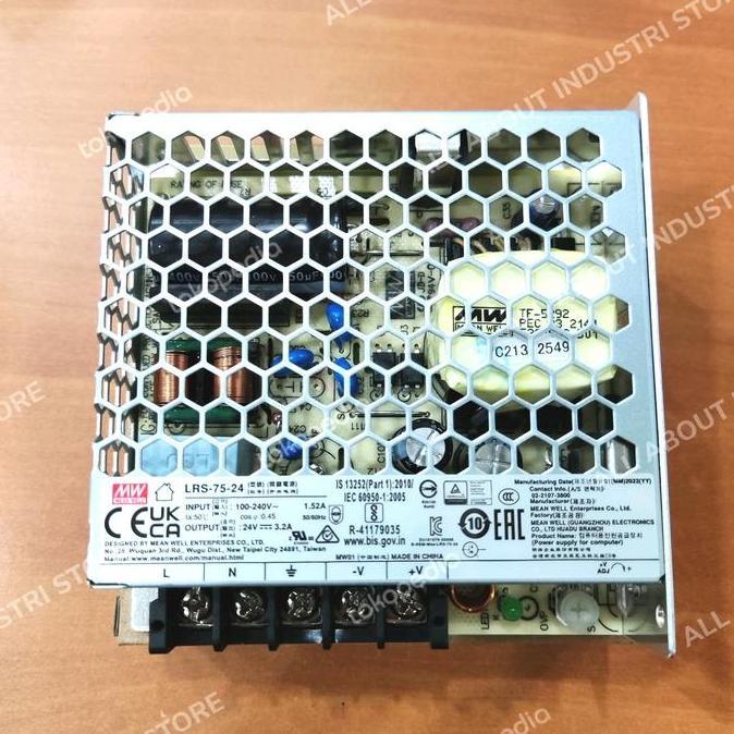 Power Supply MEAN WELL LRS-75-24 LRS 75 24 LRS7524 24V 3.2A MEANWELL