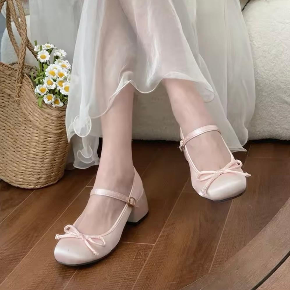Clearance Sepatu Korea Heels Wanita 3Cm Sintetis Elegan