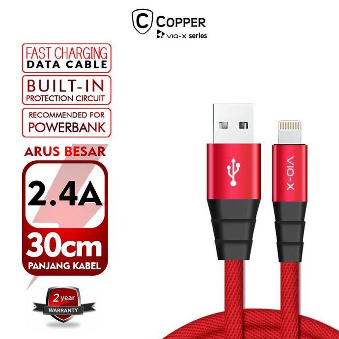 Promo - Copper Kabel Data Powerbank 30Cm|Fast Charging|Quick Charging - Iphone