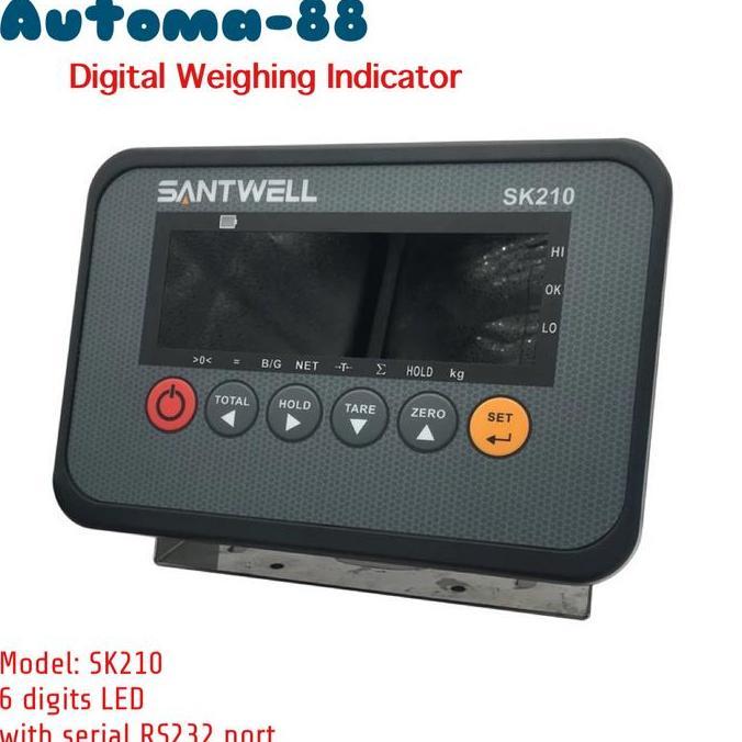 DIGITAL LOADCELL LOAD CELL INDICATOR AC 220V RS232 SANTWELL SK-210 AT88