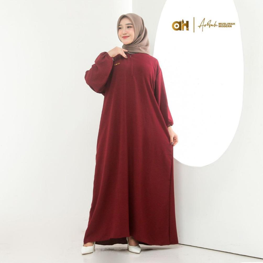 Original Semi Abaya Crinkle Ld 130Cm / Gamis Terbaru 2024/Gamis Jumbo Ld 130 / Gamis Crinkle Premium