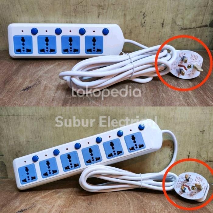 Stop kontak steker kaki3 extension cable universal  stop kontak travel
