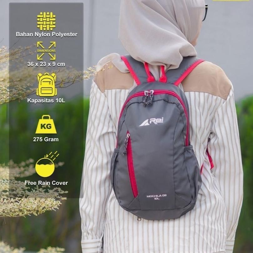 TAS AREI MOCHILA 02 DAYPACK AREI MOCHILA 02 TAS RANSEL 10 LITER PRIA DAN WANITA TAS TEKTOK GUNUNG