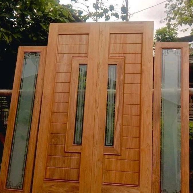 Terlaris Pintu Kupu Tarung Kaca Motif Dan Cendela Kaca Motif Jati