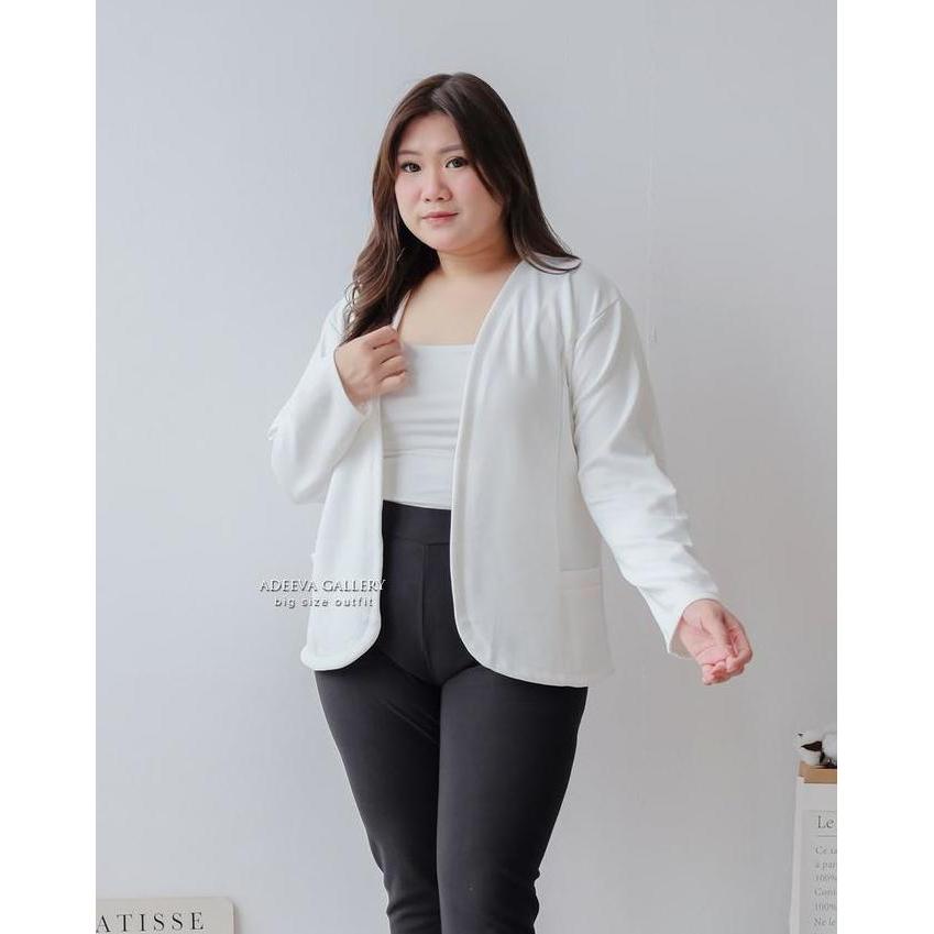 ADEEVA Korean Blazer Scuba Jumbo Slimfit Outer Wanita Jumbo