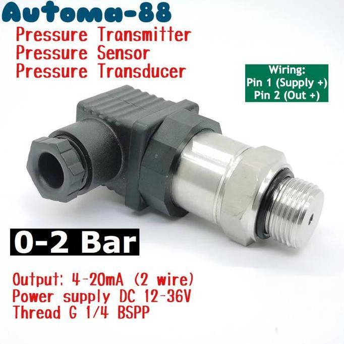 PRESSURE TRANSMITTER 0-200KPA 200 KPA OUTPUT 4-20MA DC 24V 2 WIRE AT88
