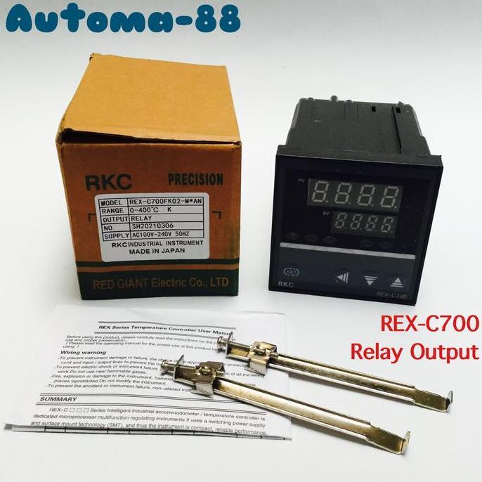 RKC REX-C700 72X72MM DIGITAL TEMPERATURE CONTROLLER OUT RELAY 0-400C AT88