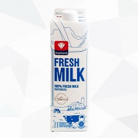 Milky- Susu Diamond Fresh Milk 12 Pcs | Susu Diamond Fresh Milk 1 Liter