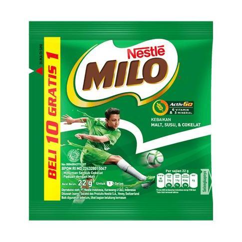 Milky- Milo Active Go Sachet 10 Pcs Nestle Susu Coklat