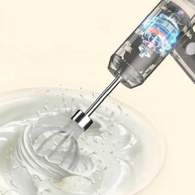 Kit- Mini Hand Mixer Tangan Portable Electric Wireless Multifungsi