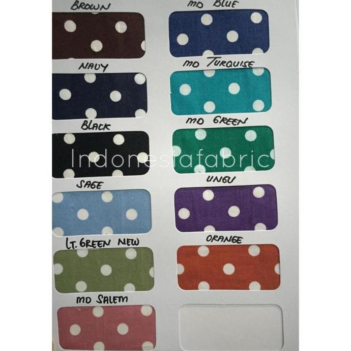 Kain Katun Jepang Tokai Senko Motif Polkadot Besar Polka Dot Besar