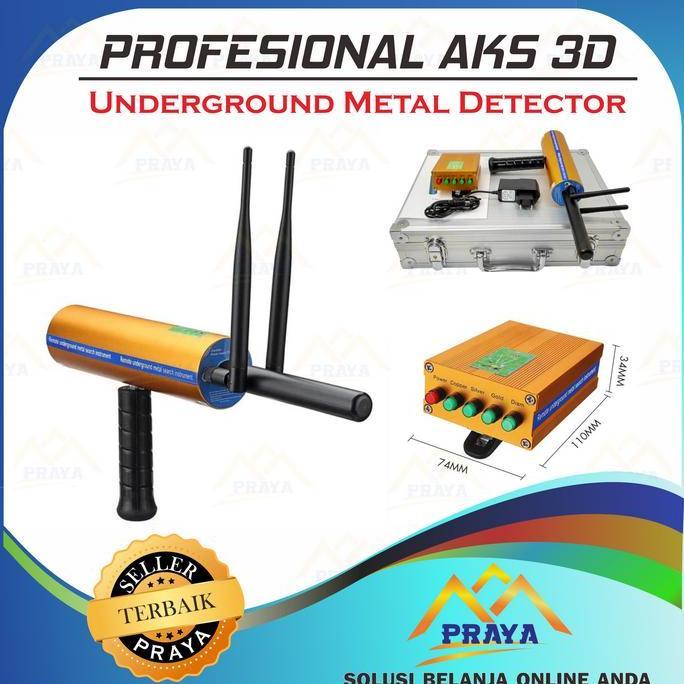 Metal Detector jarak jauh AKS 3D Wide Range Gold Emas Diamond Silver