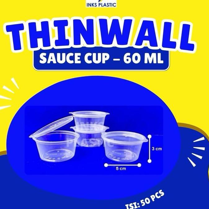 Pilihan - Thinwall Sauce Cup 60 Ml Vct (50 Pcs)