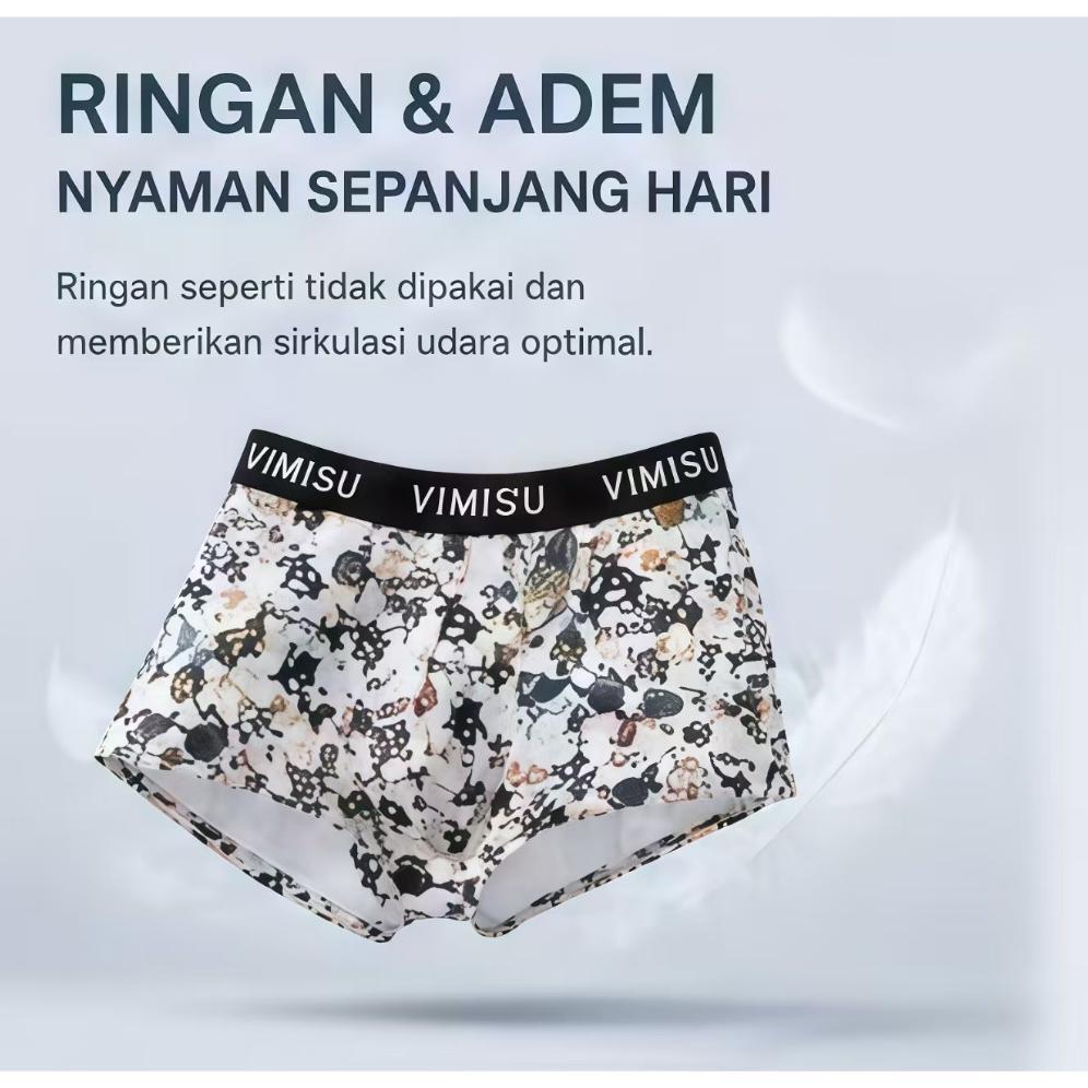 hot [8pcs] best seller cd pria motif seamless/boxer cowok remaja bahan halus dan dingin cd/nyaman di