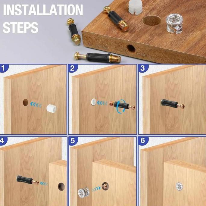 20PCS MINIFIX BAUT KNOCK DOWN SET/3 IN 1 BAUT KNOCK DOWN MINIFIX/BAUT KNOCK DOWN SKRUP