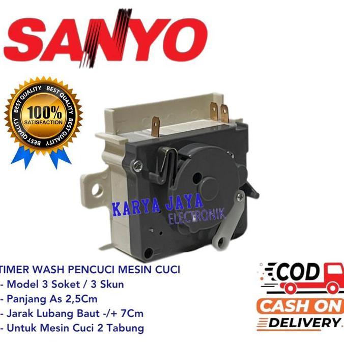 TIMER MESIN CUCI SANYO TIMER WASH 3 SOCKET MESIN CUCI SANYO 2 TABUNG FORSALE
