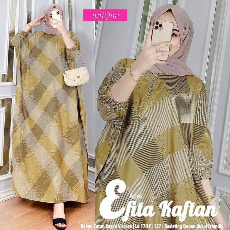 New Kaftan Rayon Premium Kaftan Evita Claudya Riyana -Kaftan Viral -Wanita - Claudya Kaftan Kondanga