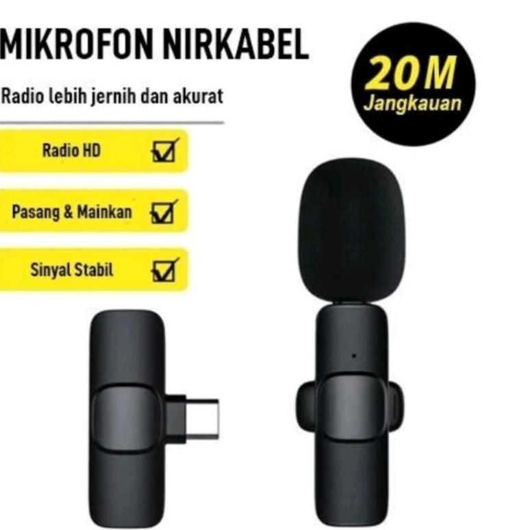 terlaris k8 microphone mic clip on youtuber wireless usb / mic youtuber bluetooth k8