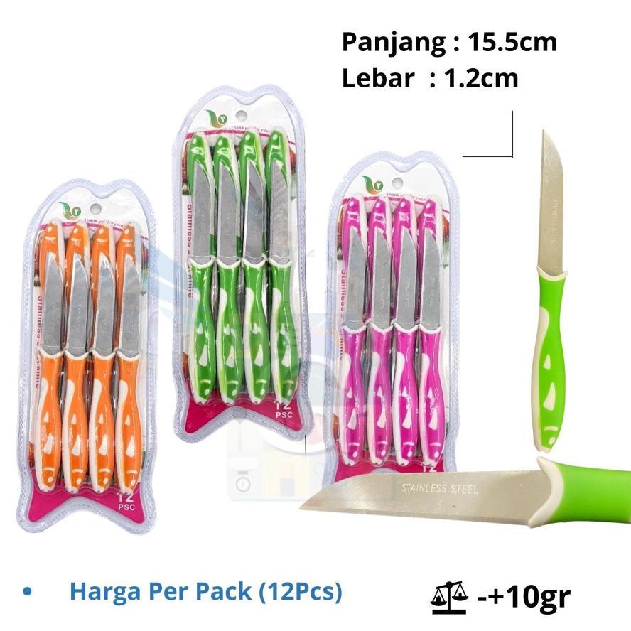 New Pisau Ikan Set 12Pcs Pisau Buah Pisau Sayur Alat Pemotong Satu Set Lengkap