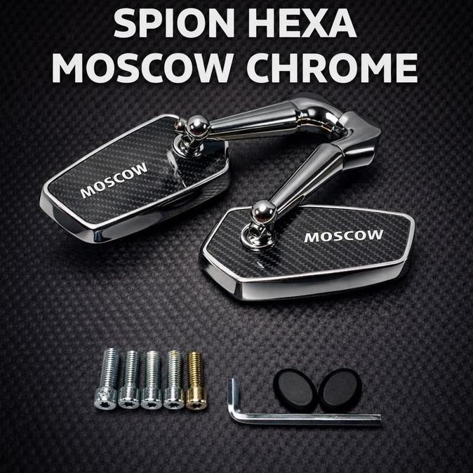 BERKUALITAS - SPION MODEL HEXA MOSCOW UNIVERSAL HEXA MOTIF CARBON SEMUA MOTOR KANAN KIRI SPION HEXA 