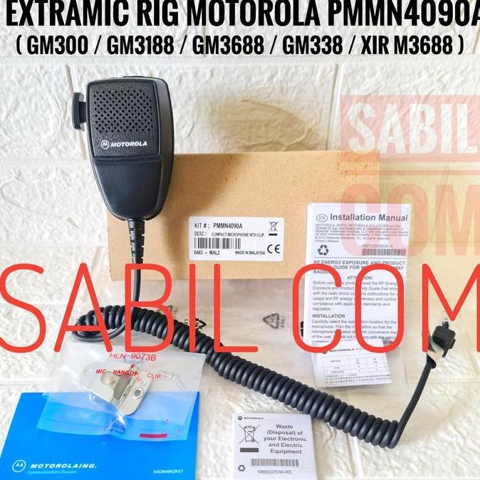 GRATIS ONGKIR - PTT MIC RADIO RIG MOTOROLA XIR M3688 GM3688 GM3188 GM300 EXTRA MIC RIG